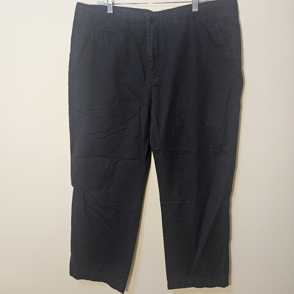 Giffini Men’s Black Flat Front Dress Pants Size 40